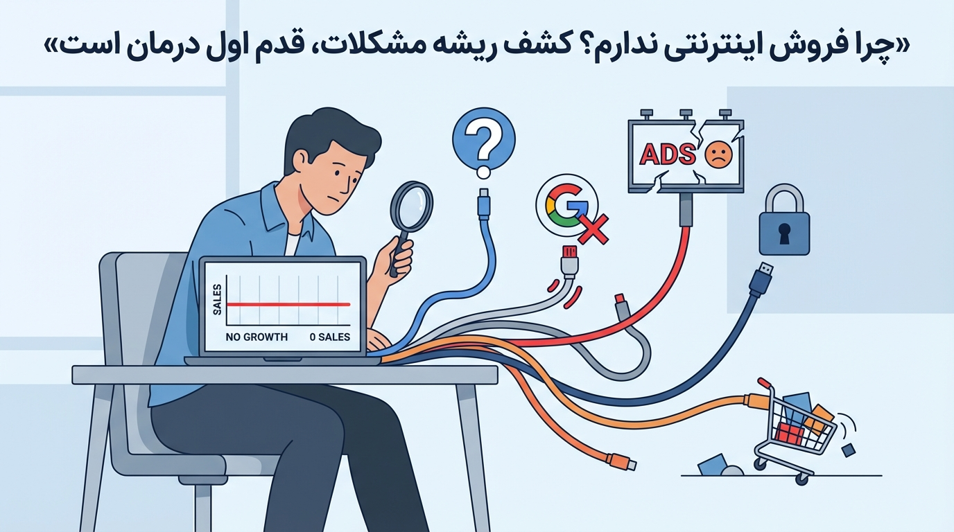 چرا فروش اینترنتی ندارم ؟ راهنمای کامل عیب‌یابی و درمان (۰ تا ۱۰۰)