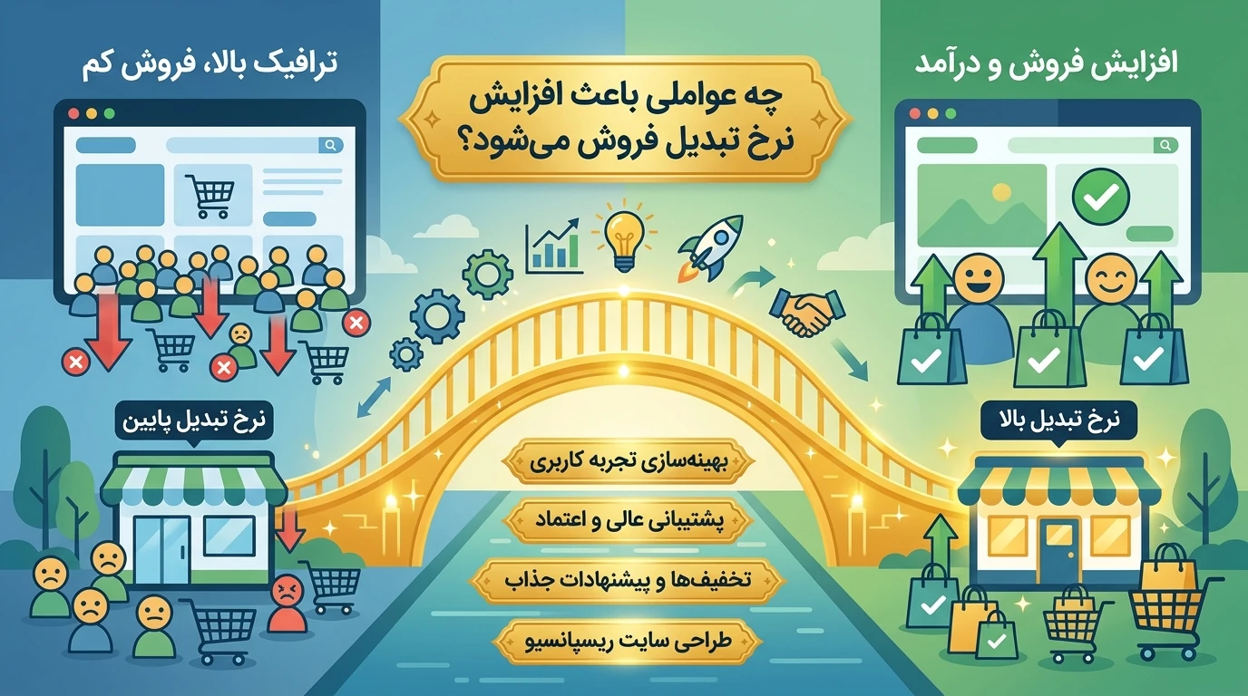 چه عواملی باعث افزایش نرخ تبدیل فروش می‌شود؟